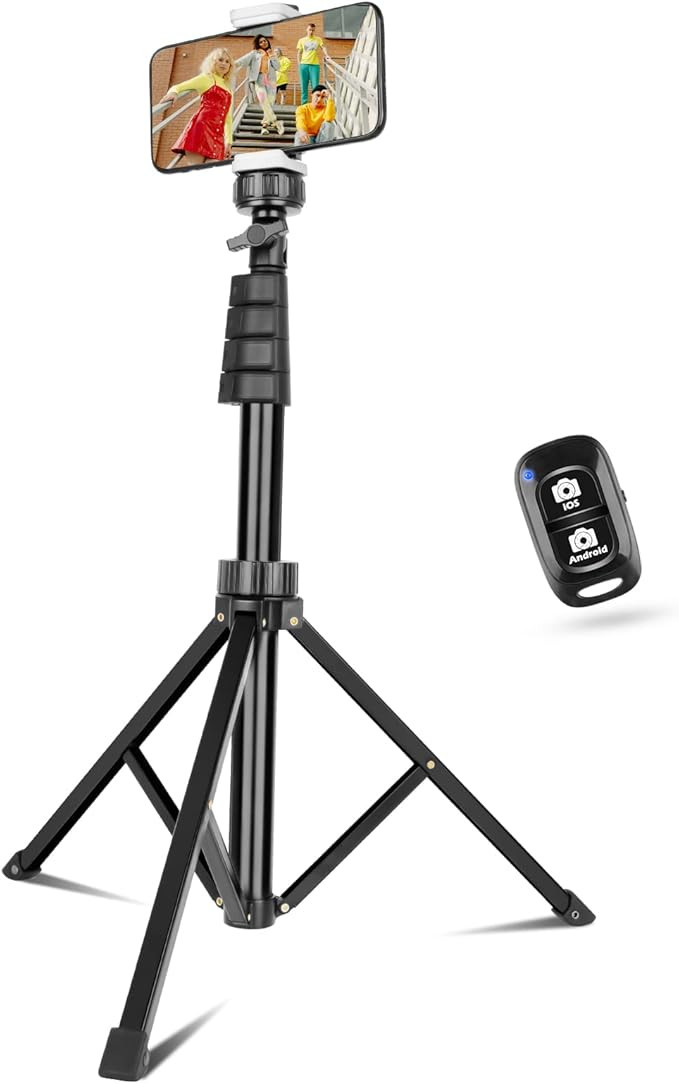 Sensyne 67" Phone-Tripod, Extendable Cell Phone Tripod Stand & Selfie Stick with Wireless Remote ... | Amazon (US)
