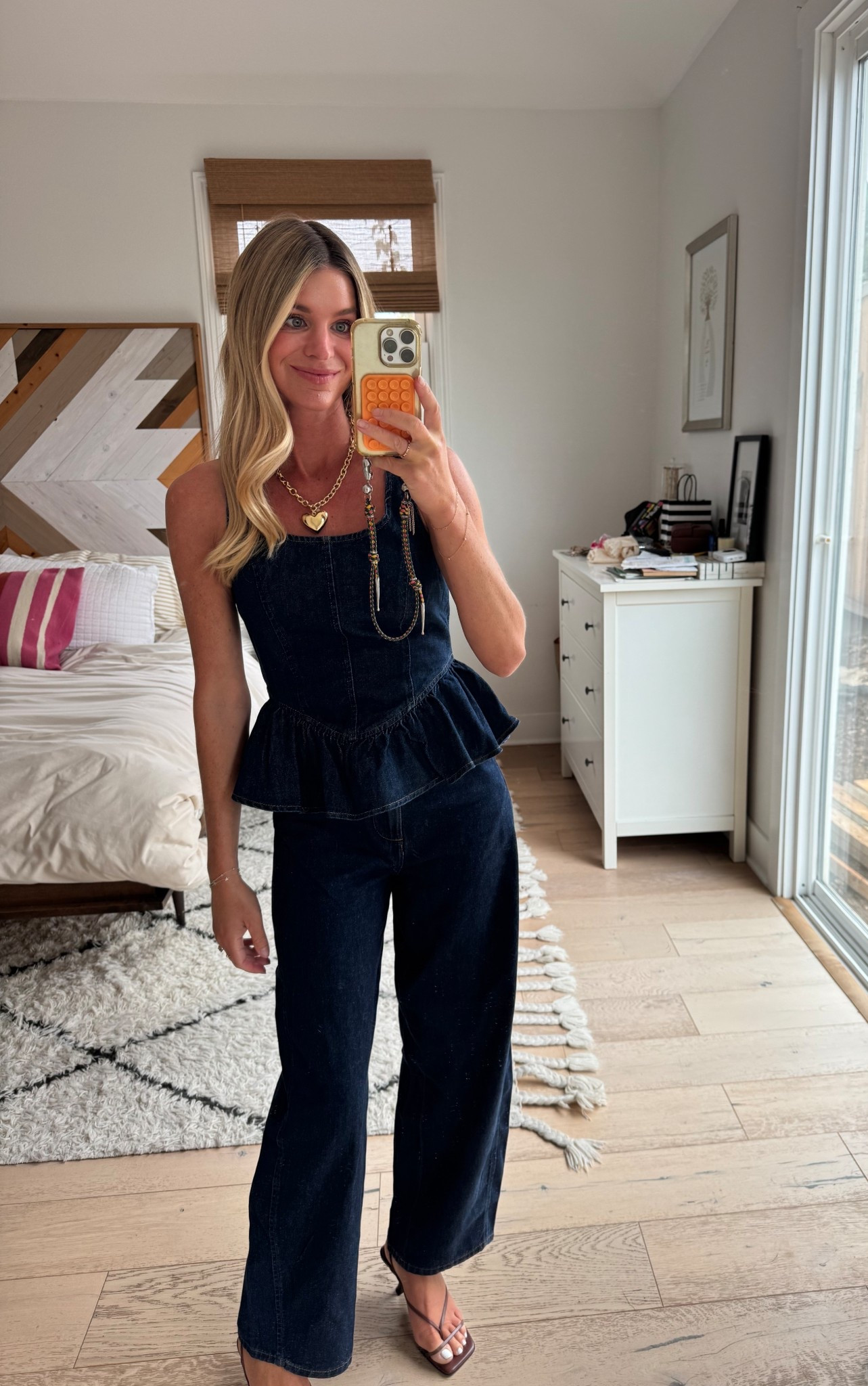 Denim on denim set. Denim peplum top and barrel leg jeans  

#LTKSeasonal #LTKootd #LTKdayinmylife