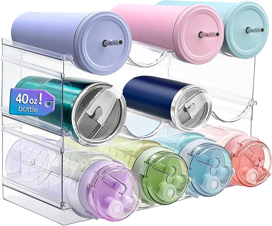 Homecor 3 Pack Water Bottle Organizer, Upgrade Stackable Pantry Home Organization and Storage She... | Amazon (US)