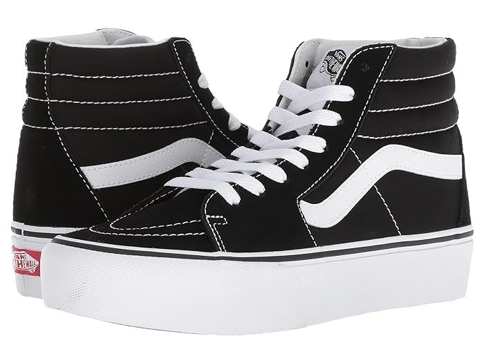 Vans SK8-Hi Platform 2.0 (Black/True White) Skate Shoes | Zappos