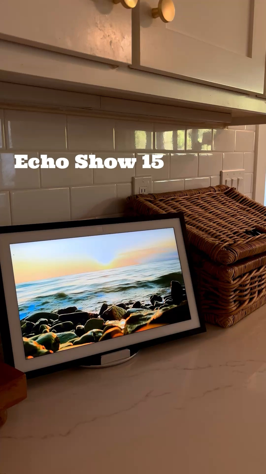 New Echo Show 15. I use in the kitchen for everything including Pinterest for my recipes, streaming any video service (YouTube TV, Disney, Minno Kids, etc), digital photo albums, music, and so much more!! We also created task lists for the kids to complete their daily chores along with our own tasks for home chores for us parents as well. 

#LTKmorningroutine #LTKSaleAlert #LTKHome