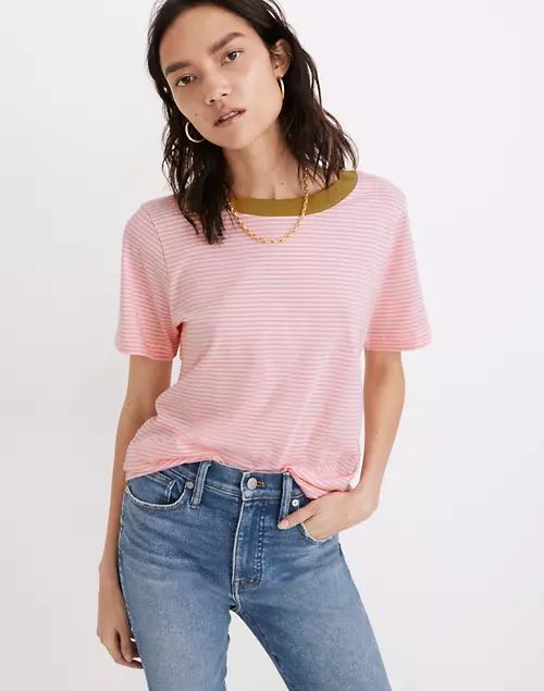 Supima® Cotton Essential Ringer Tee in Stripe | Madewell