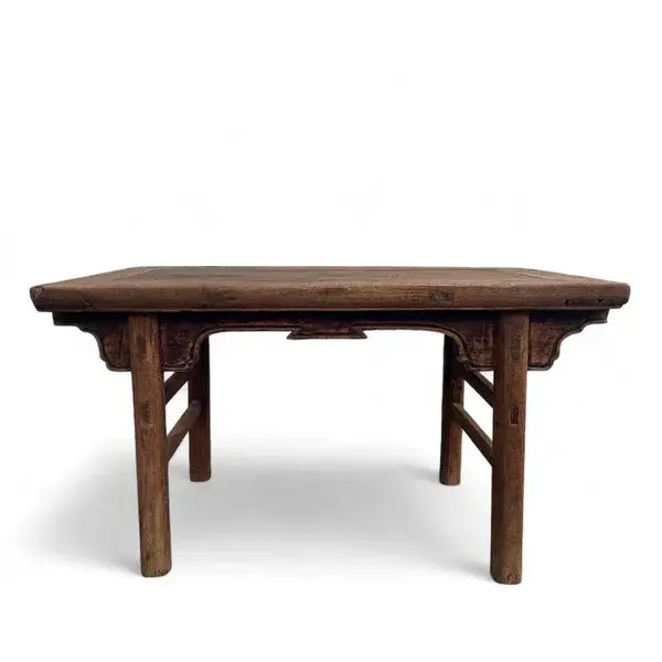 Natural Elm Console or Wine Table, 29.5" Inch Tall | Chairish