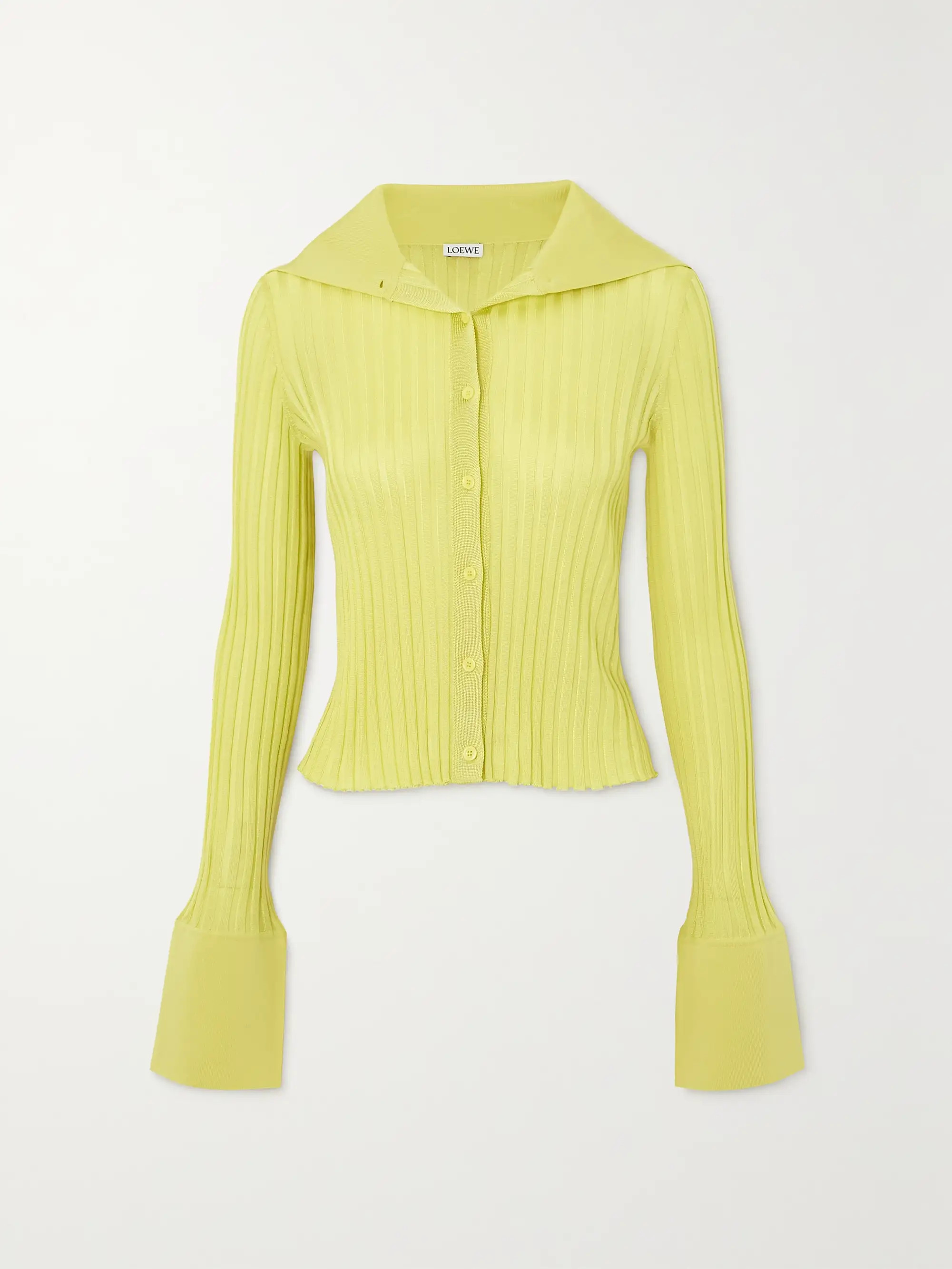 Embellished ribbed-knit cardigan | NET-A-PORTER (US)