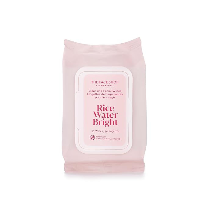 The Face Shop Rice Water Bright Makeup Remover Wipes for Face with Rice Extract, Brightening, Moi... | Amazon (US)
