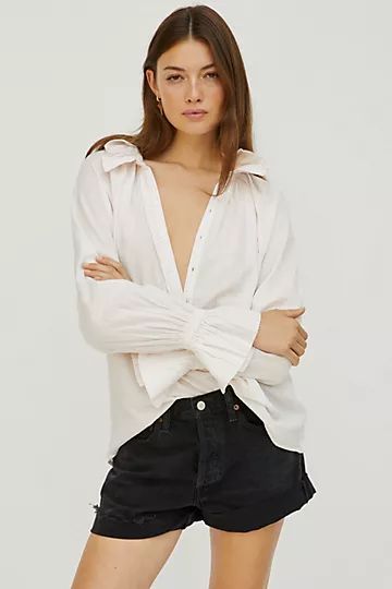 Citizens of Humanity Ruffle Neck Buttondown | Anthropologie (US)