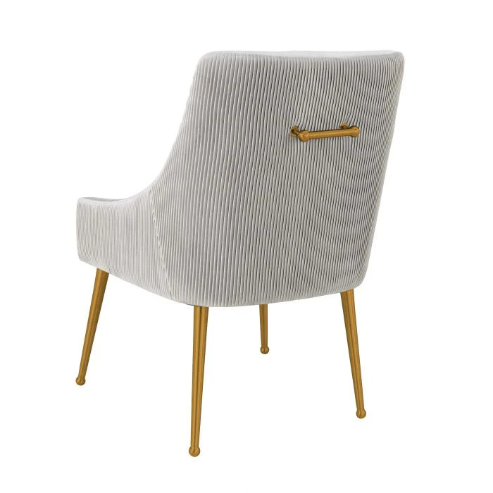 Beatrix Pleated Velvet Side Chair With Gold | Burke Decor