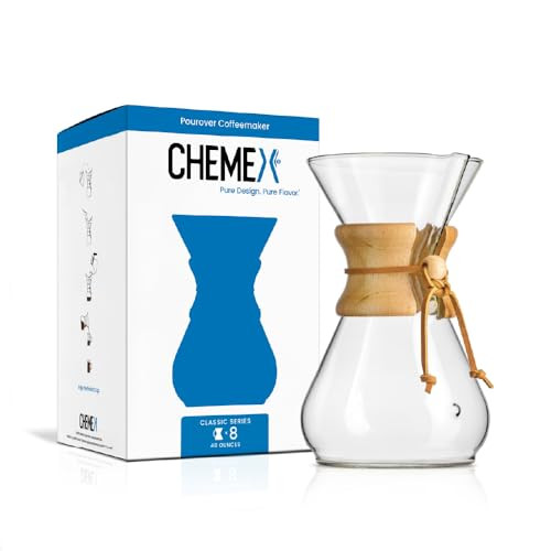 Chemex Pour-Over Glass Coffeemaker - Classic Series - 8-Cup - Exclusive Packaging | Amazon (US)