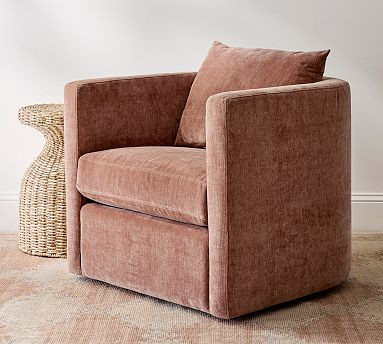 Ayden Barrel Arm Swivel Chair | Pottery Barn (US)