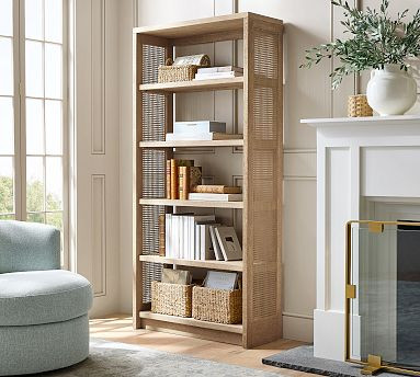 Marina Cane Etagere Bookcase (36") | Pottery Barn (US)