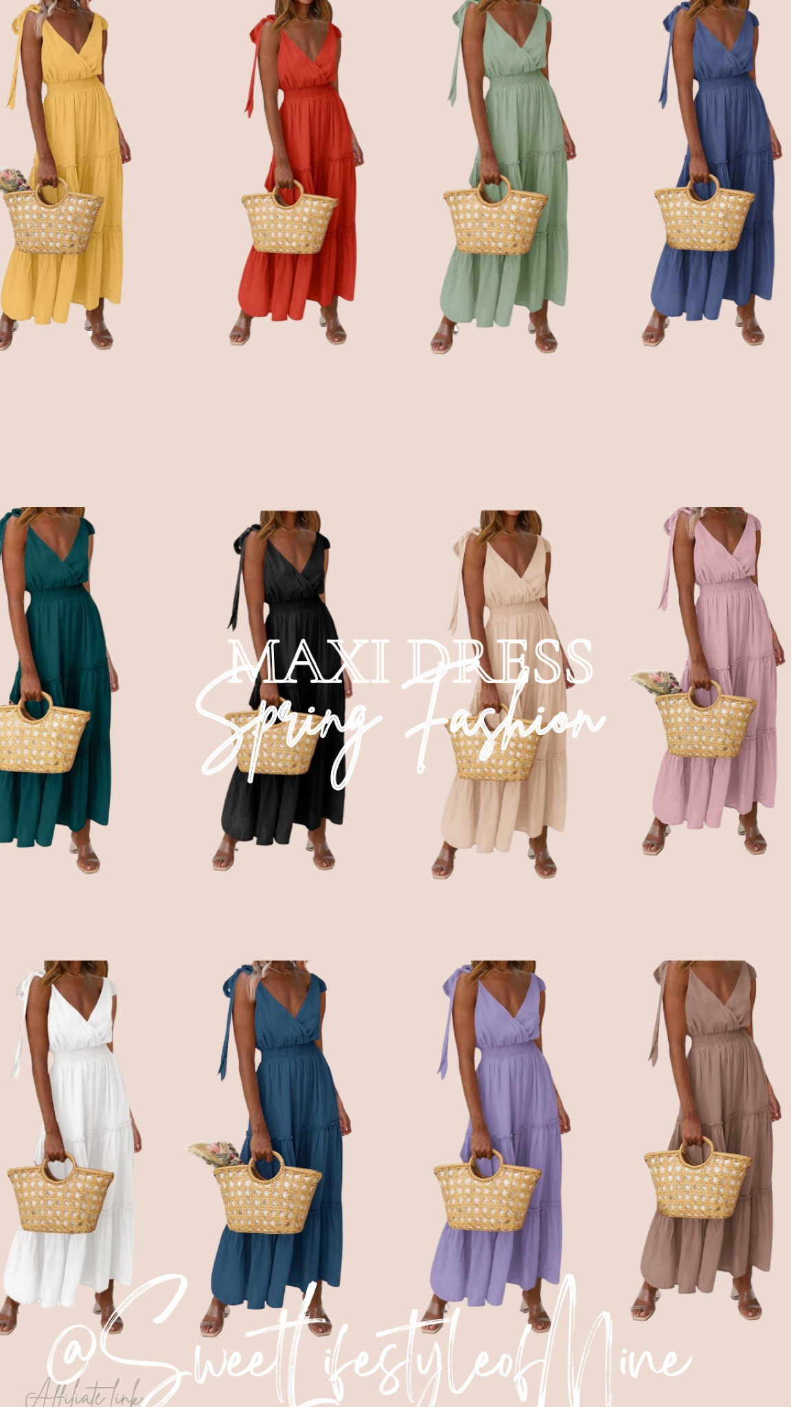 Ordered the light khaki color and it arrived today! Love it! Women's Cross Neck Summer Sleeveless Tiered Maxi Dress Beach Tie Strap Smocked Long Dresses Pleated Sundress. #amazon #maxidress #sundress #springfashion 

#LTKstyletip #LTKsalealert #LTKmidsize
