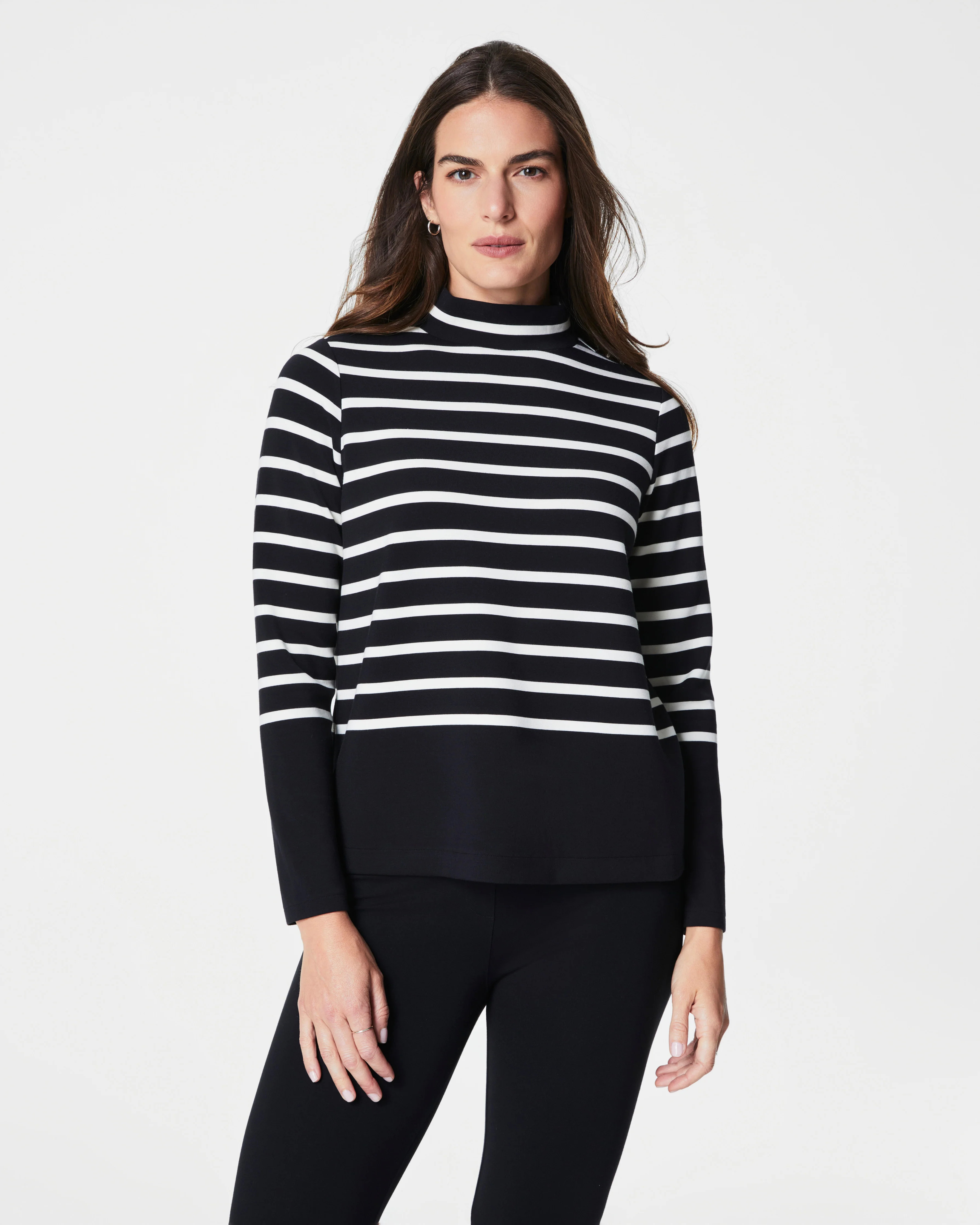 SPANX® AirEssentials Mock Neck Striped Top | Spanx