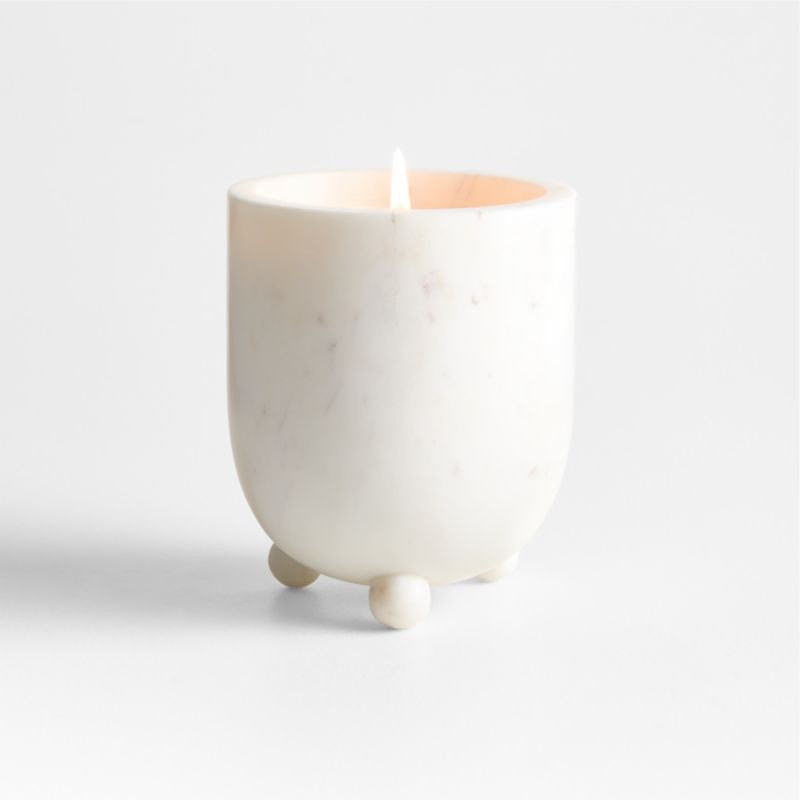 Marble Earl Grey Scented Candle by Laura Kim | Crate & Barrel | Crate & Barrel