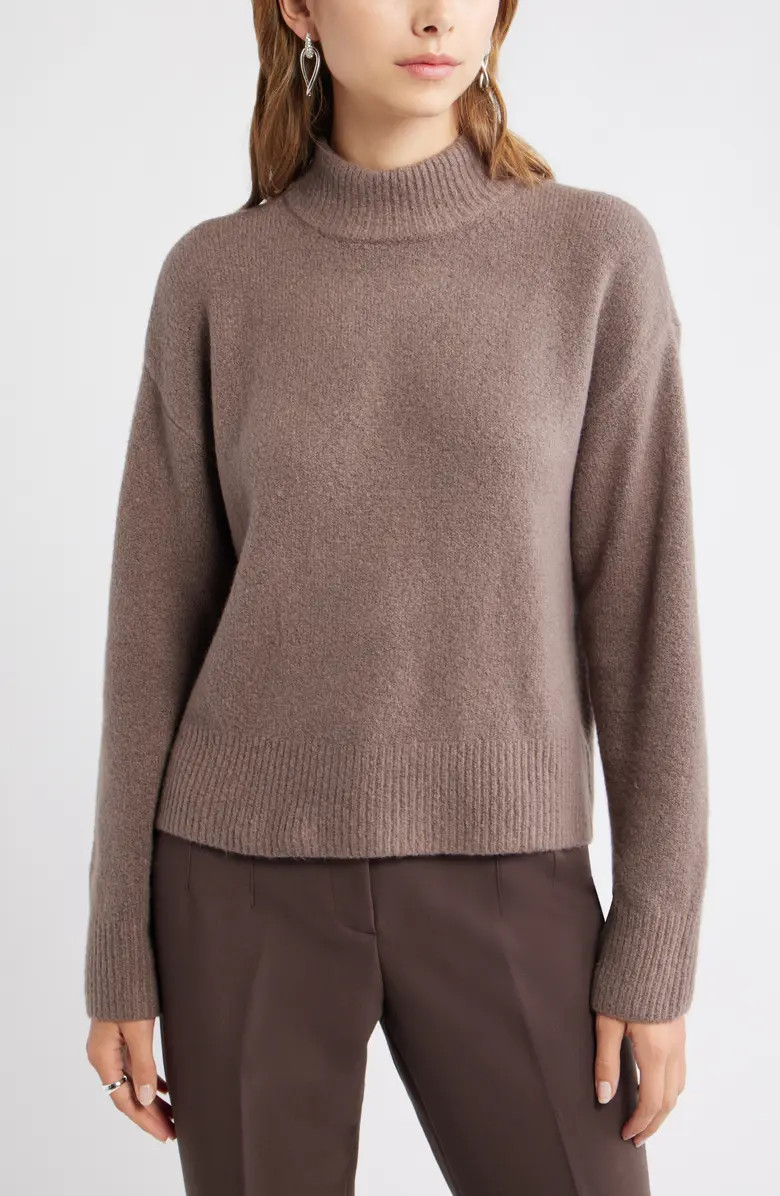 Open Edit Boxy Mock Neck Sweater | Nordstrom | Nordstrom