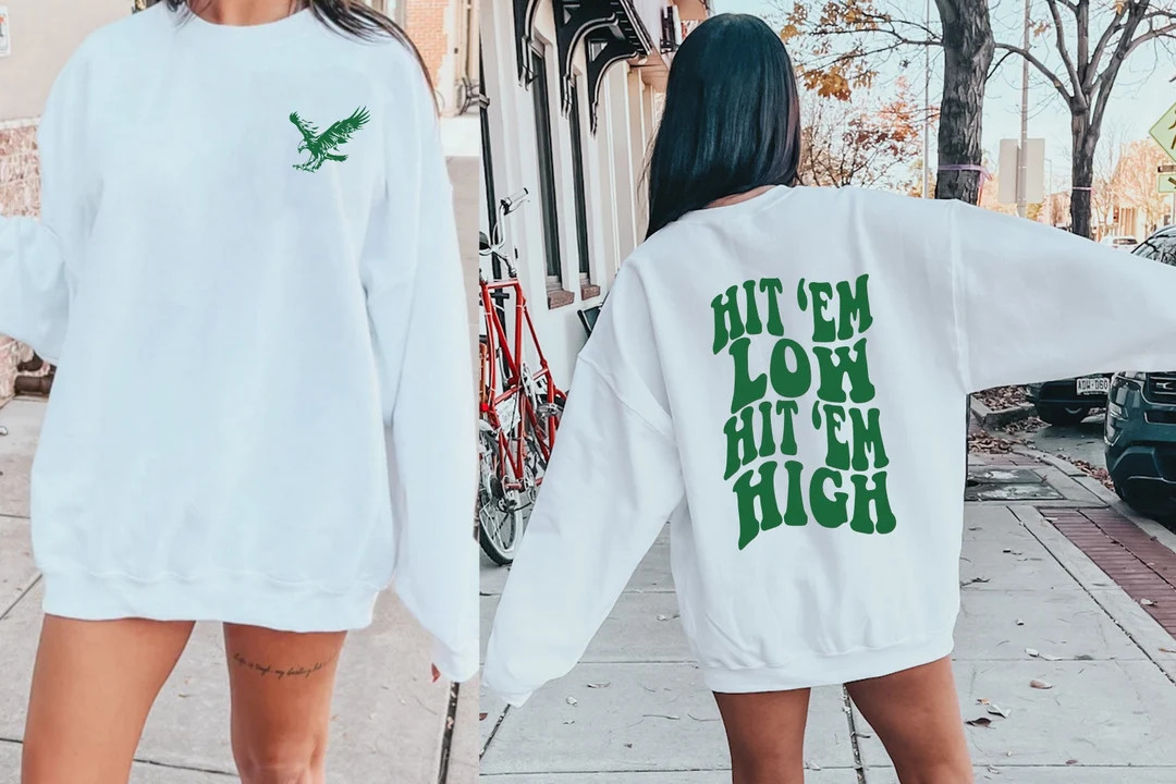 Hit 'em Low Hit 'em High Sweatshirt Road to Victory - Etsy | Etsy (US)