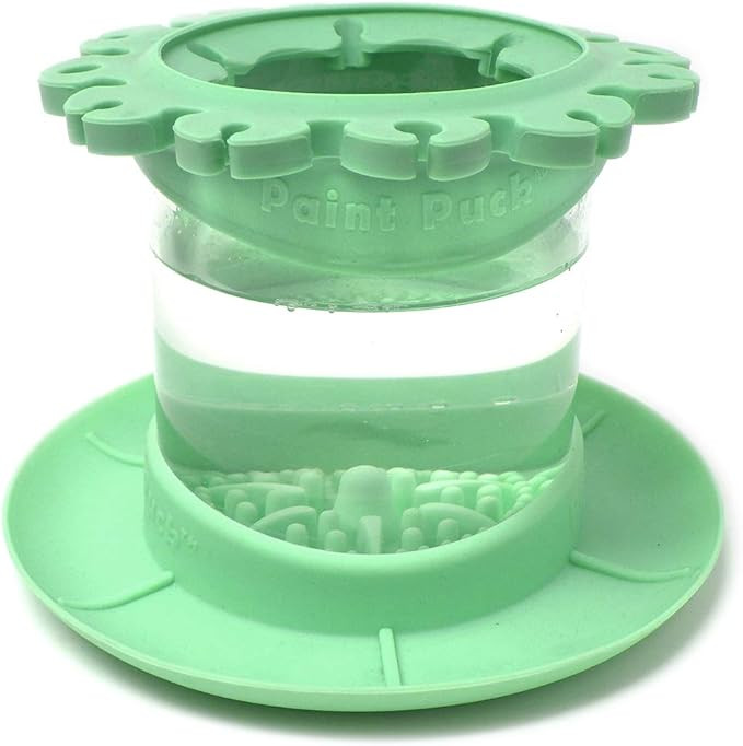 Paint Puck Ultimate Rinse Cup Paint Brush Cleaner (Green, Mug) – Non-Spill Paint Water Cup & Br... | Amazon (US)