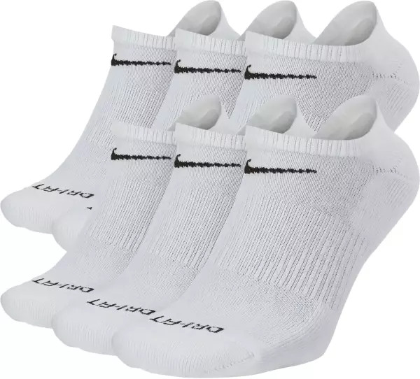 Nike Dri-FIT Everyday Plus Cushion Training No-Show Socks - 6 Pack | Dick's Sporting Goods