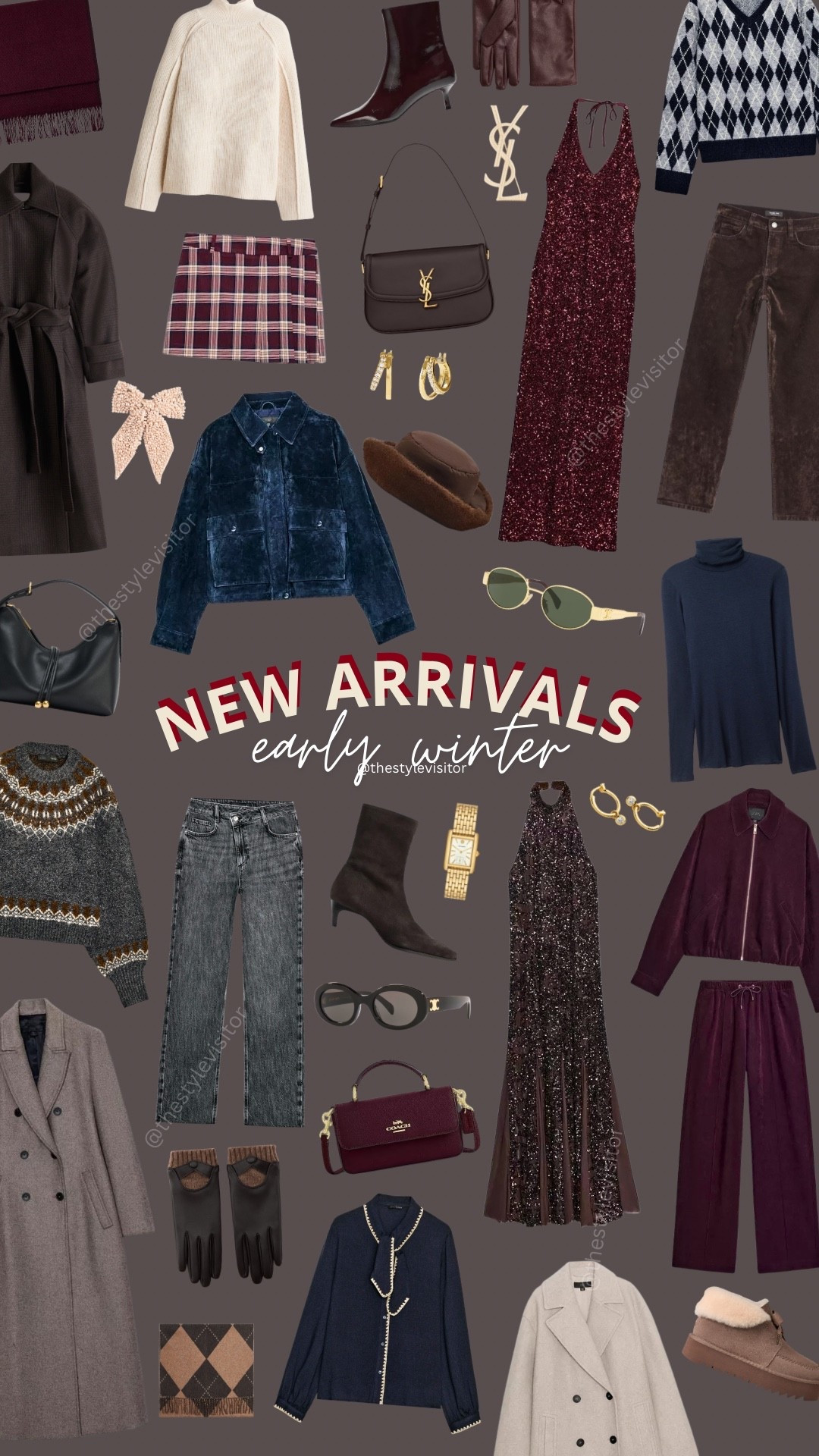 Early winter arrivals that instantly elevate your wardrobe 🤎✨ Some pieces are already sold out but they’ll be restocked! ❄️👜

Like this post to save it to your favourite folder and come back later to shop.

burgundy dress, sequin dress, winter coat, wool coat, knit sweater, velvet jacket, corduroy pants, denim jeans, ankle boots, shearling shoes, leather gloves, gold earrings, YSL bag, Coach bag, winter knit, plaid skirt, navy blouse, aviator sunglasses, velvet trousers, winter accessories

#LTKWorkwear #LTKSeasonal