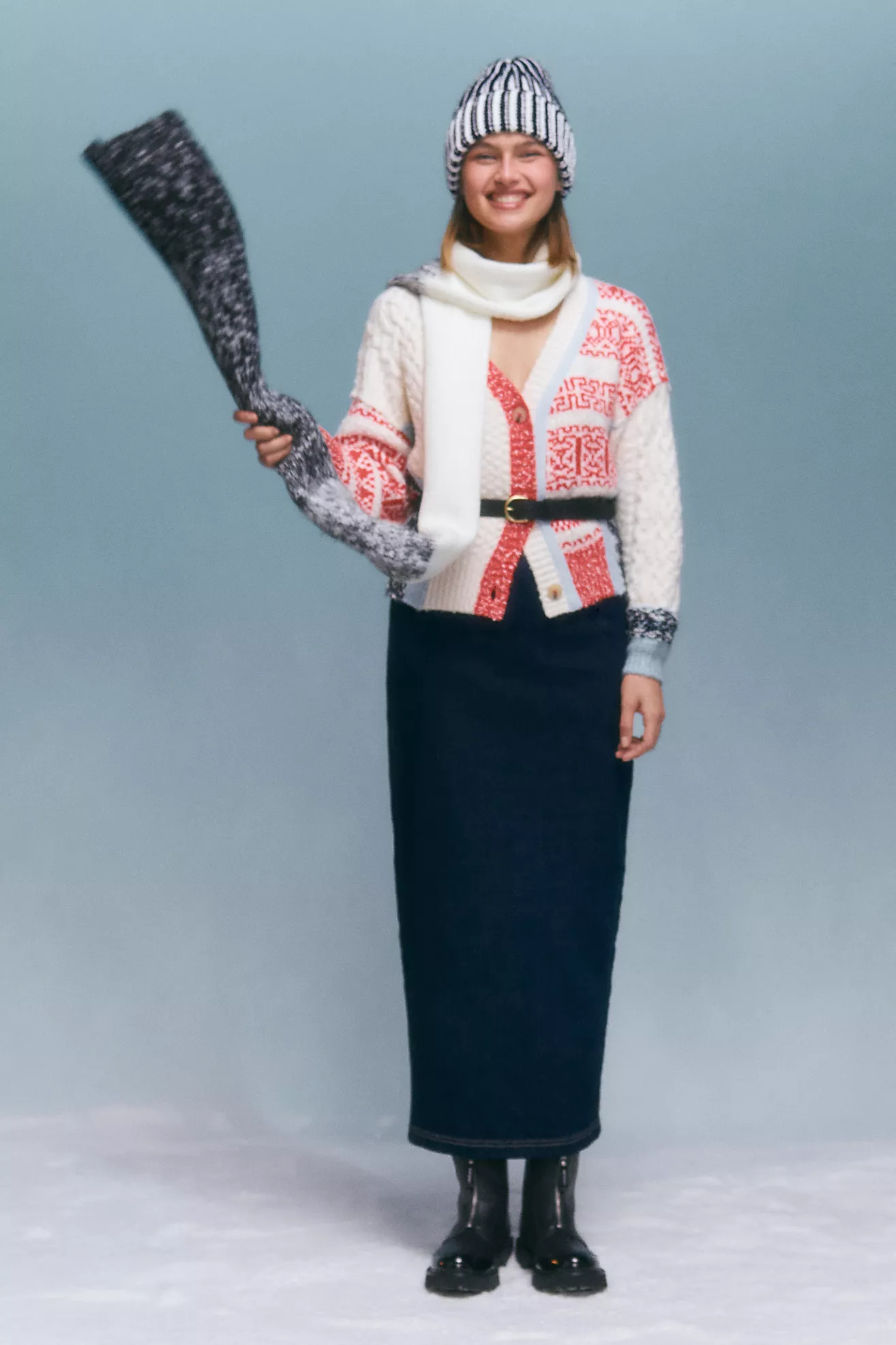 Pilcro Ultra Slim Denim Midi Skirt | Anthropologie (US)