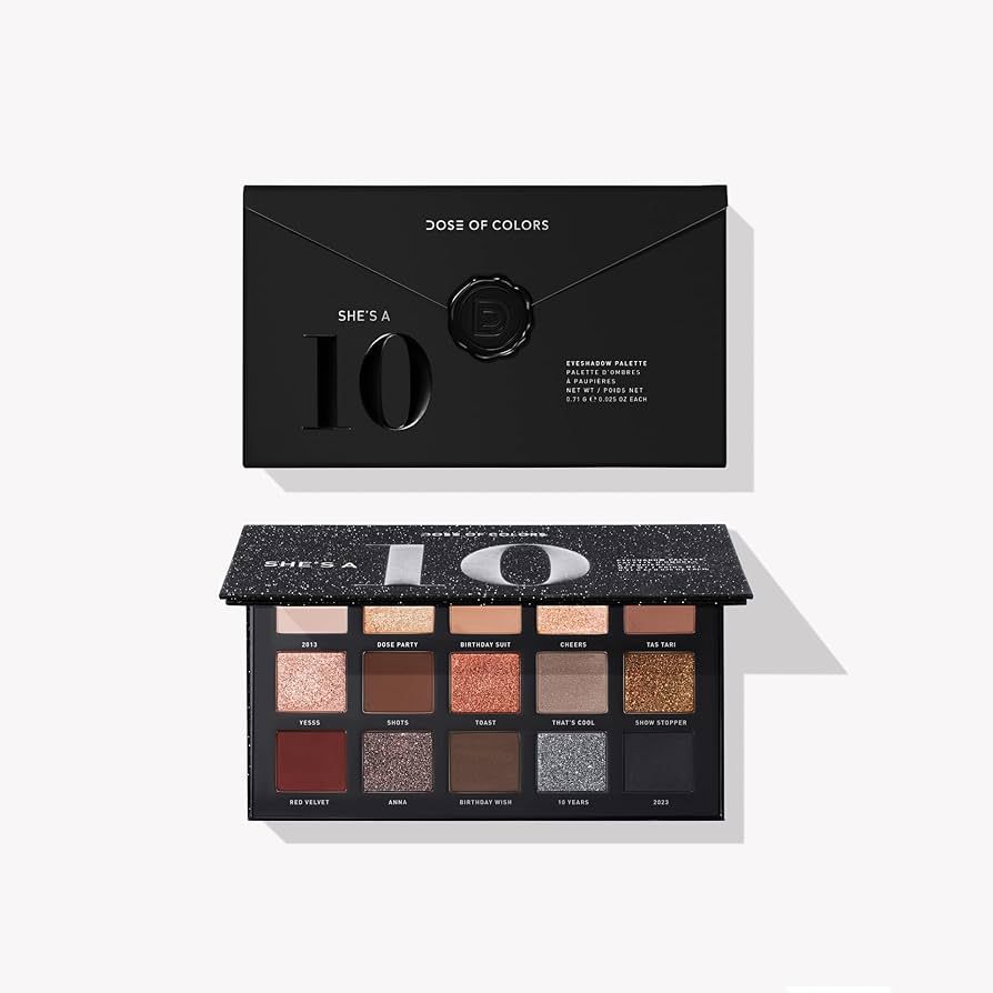 Dose of Colors 10 YRS Birthday Collection She's a 10 Eyeshadow Palette | Amazon (US)
