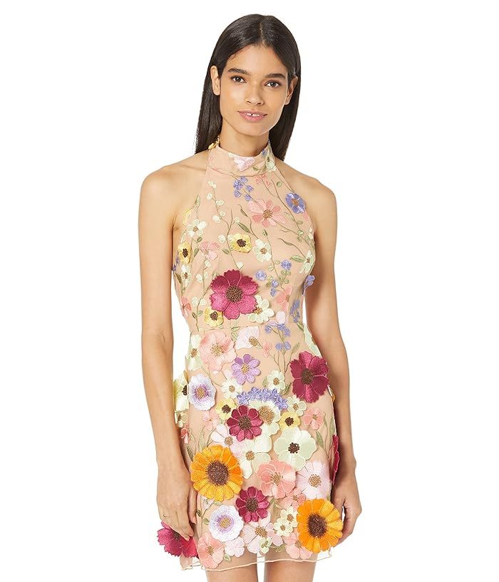 MILLY Hariet Floral Mesh Embroidered Dress | Zappos