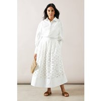 Broderie Midi Skirt | PrettyLittleThing UK