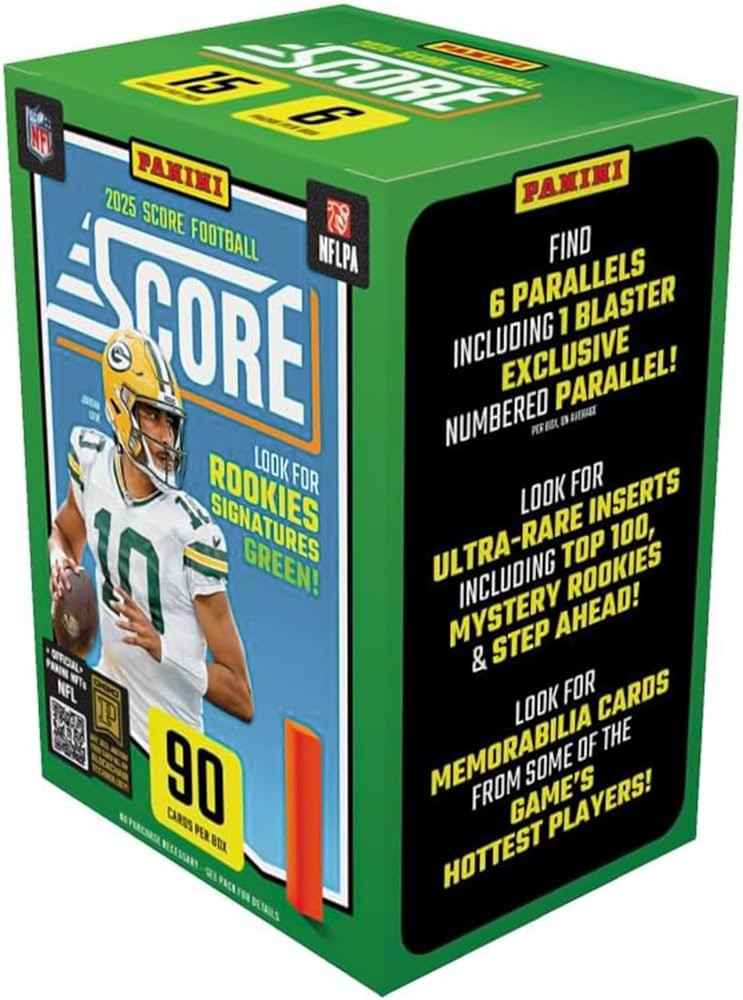 2025–26 Panini Score NFL Football Blaster Box – Official Trading Cards – Includes Rookie Ca... | Amazon (US)