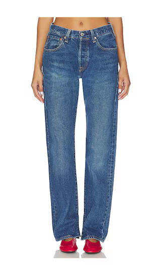 Relaxed Split Jeans in Medium Dark | Revolve Clothing (Global)