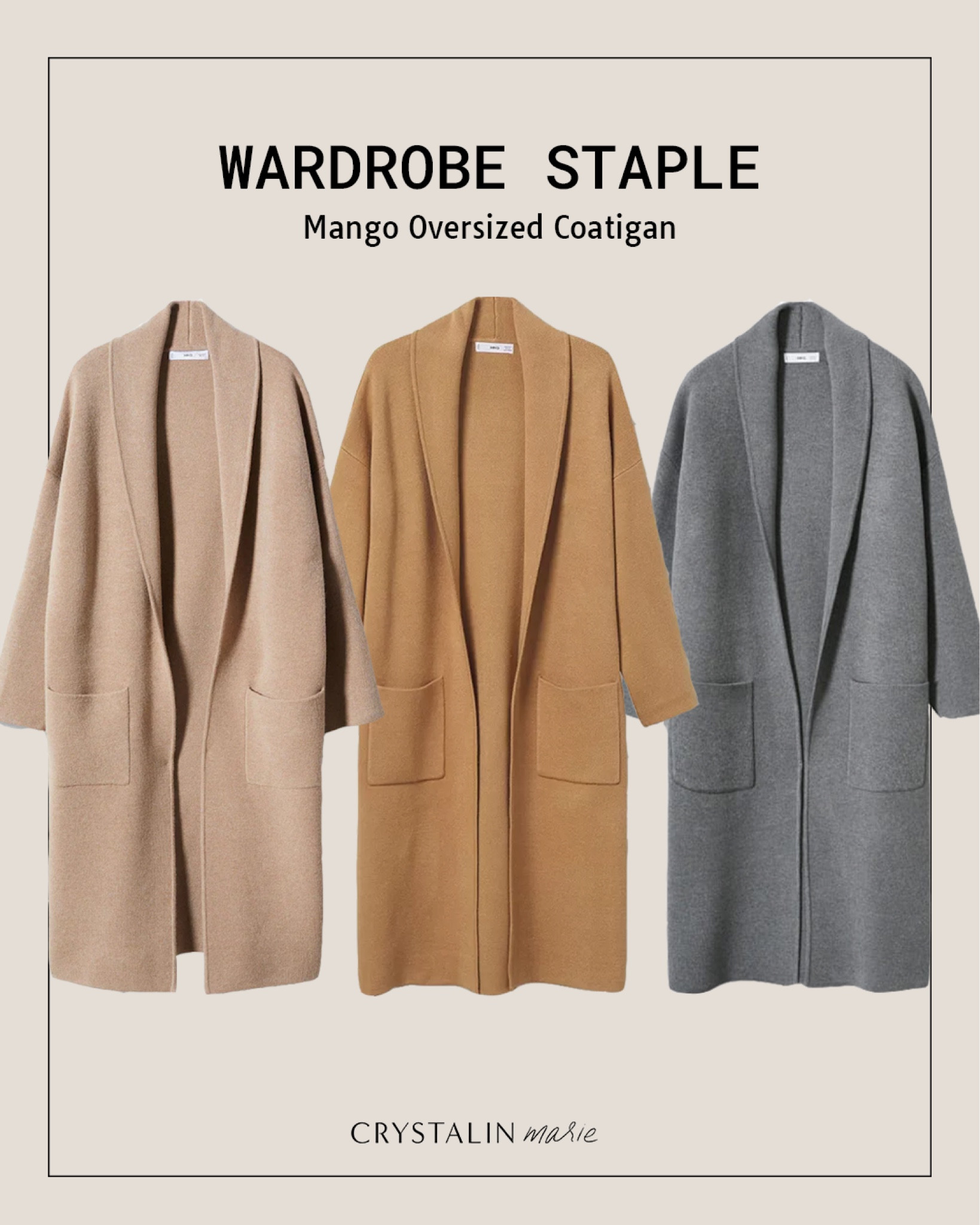 Mango oversized knitted coat. Fits oversized, size down. I take the xs. Some colors are sold out, but these come back in-stock all the time. These are a great alternative to heavy coats  

#LTKFind #LTKstyletip