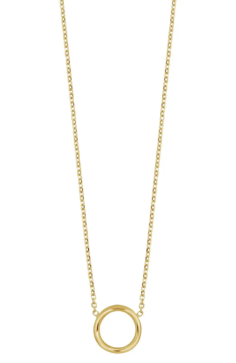 14K Gold Circle Pendant Necklace | Nordstrom Rack