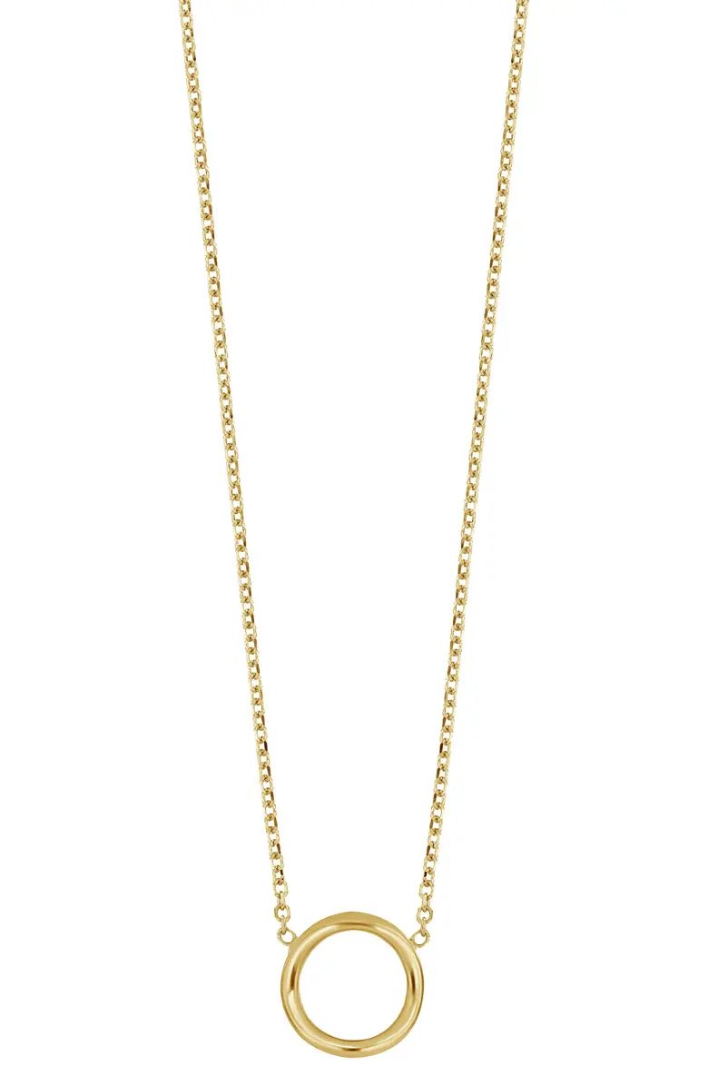 14K Gold Circle Pendant Necklace | Nordstrom Rack