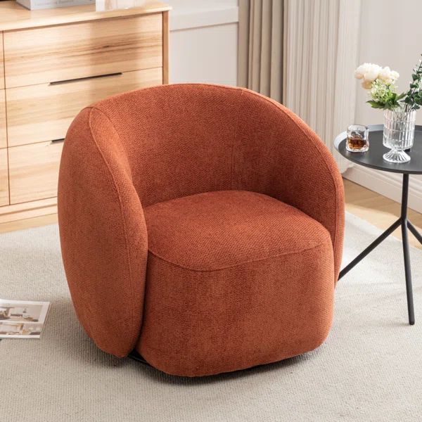 Upholstered Swivel Barrel Chair (Set of 2) | Wayfair North America