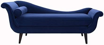 Sandy Wilson Home Kai Chaise Sofa, Navy Blue | Amazon (US)