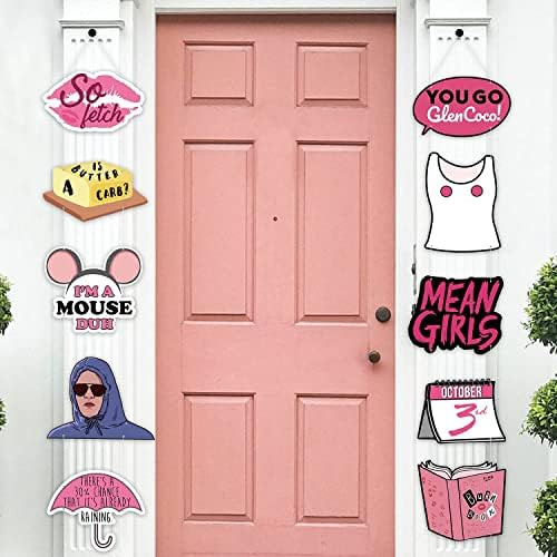 Actom9Yelte Mean Girls Movie Action Sign Cutouts Banner, Hanging Door Porch Sign Flags Banners Party | Amazon (US)