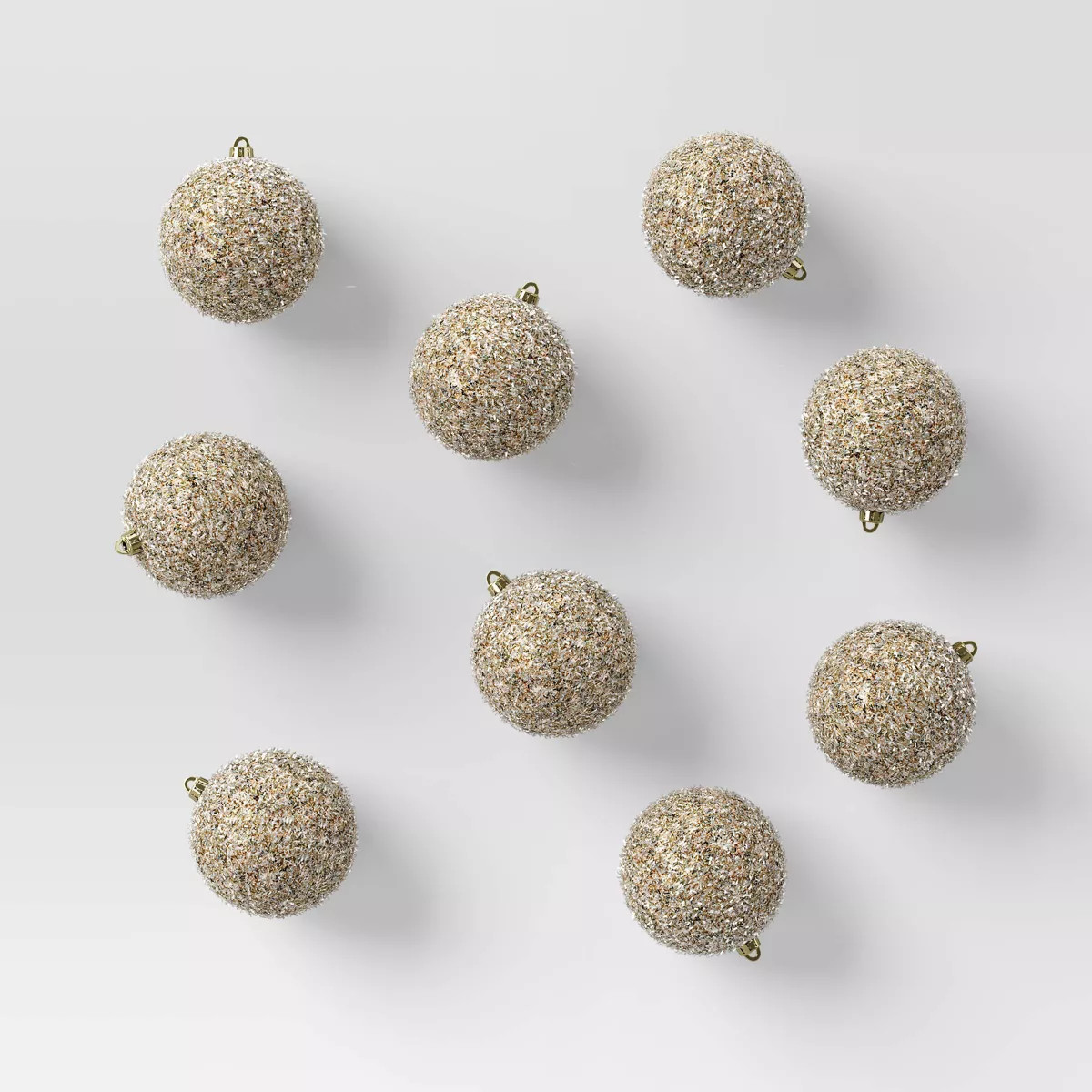 9ct Christmas Tinsel Ball Champagne - Wondershop™ | Target