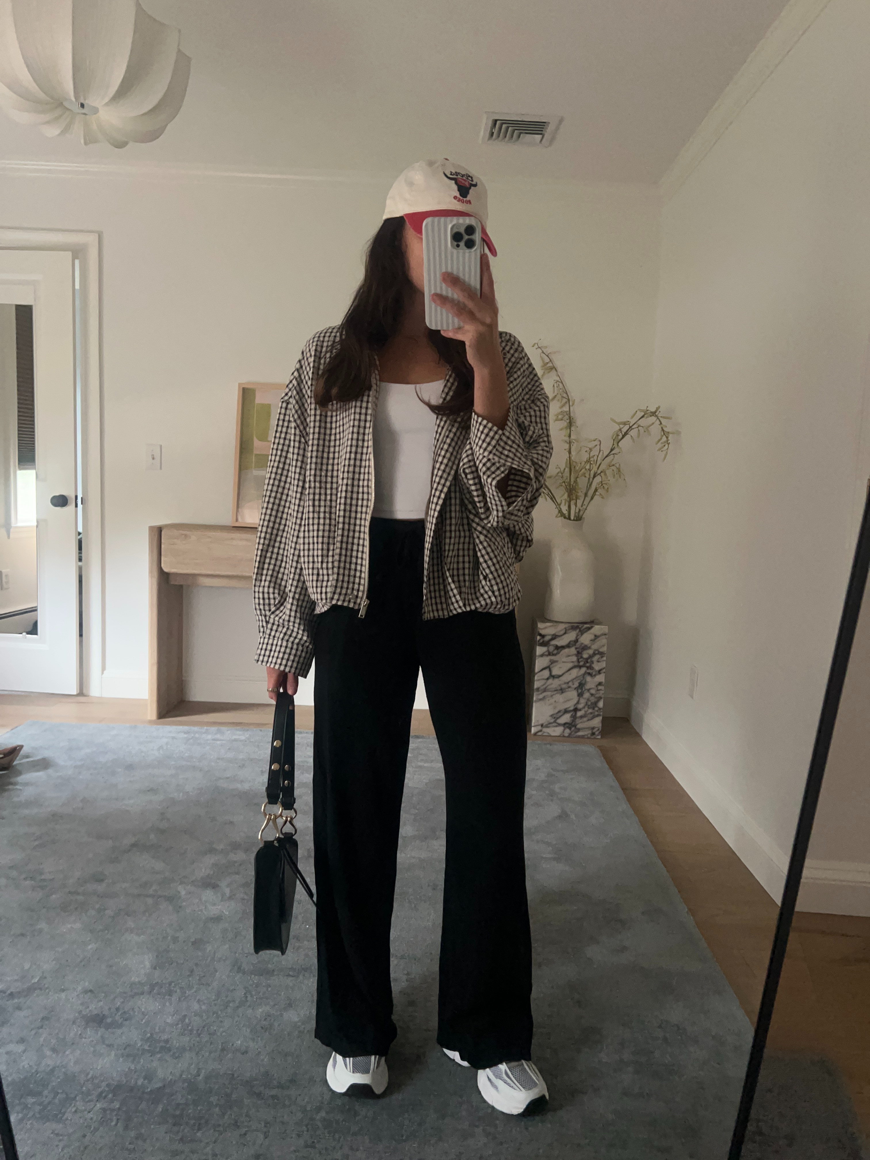 This comfy fall outfit- Plaid jacket in S, top S, pants in XS, sneakers in TTS 

 #LTKSeasonal