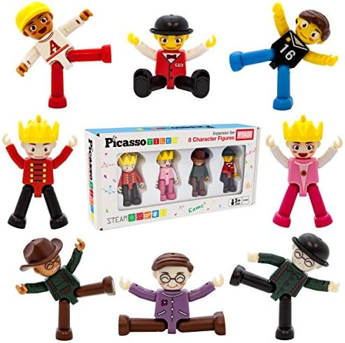PicassoTiles Magnetic 8 Piece Character Action Figures Toddler Toy Set Magnet Expansion Variety Pack | Amazon (US)