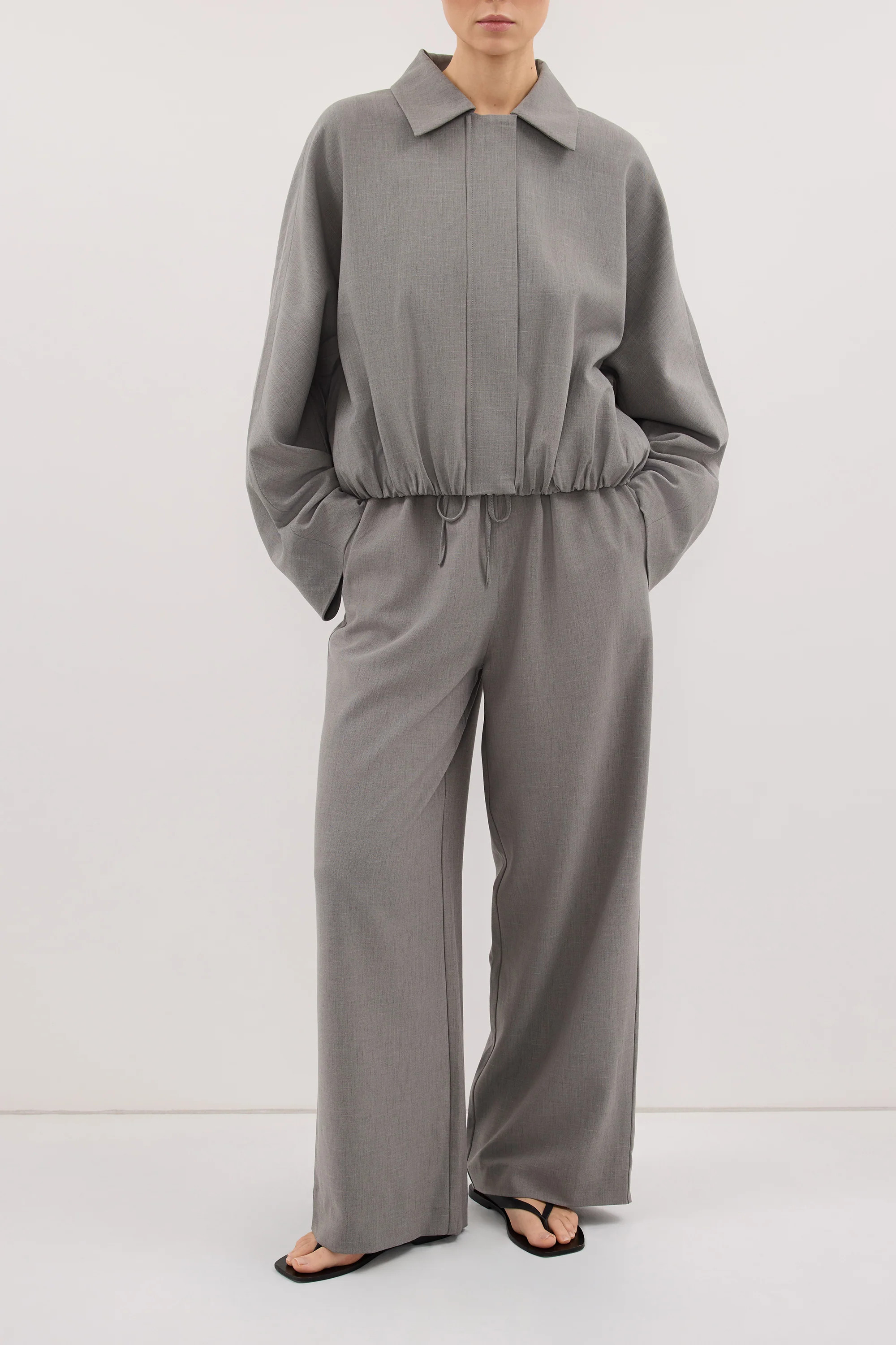 KENDALL STEEL GREY DRAWSTRING PANT | DISSH
