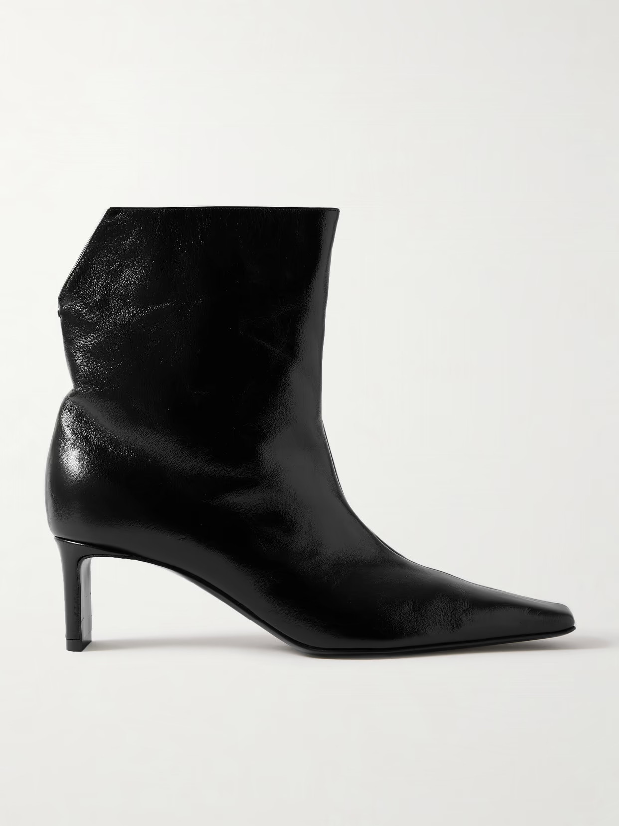 KHAITE - Ona Leather Ankle Boots - Black | NET-A-PORTER (US)