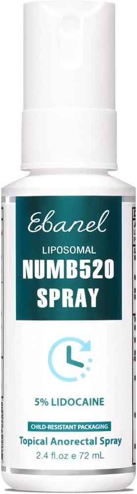 Ebanel 5% Lidocaine Spray Pain Relief Maximum Strength Liposomal Numb520 Numbing Spray 2.4Fl Oz T... | Amazon (US)