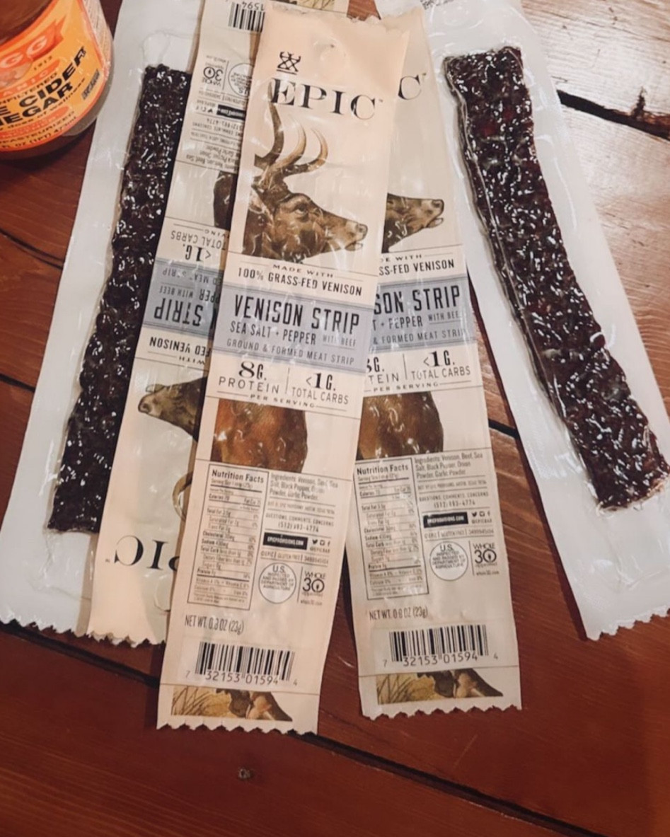 My go-to airplane snack! I love EPIC beef strips