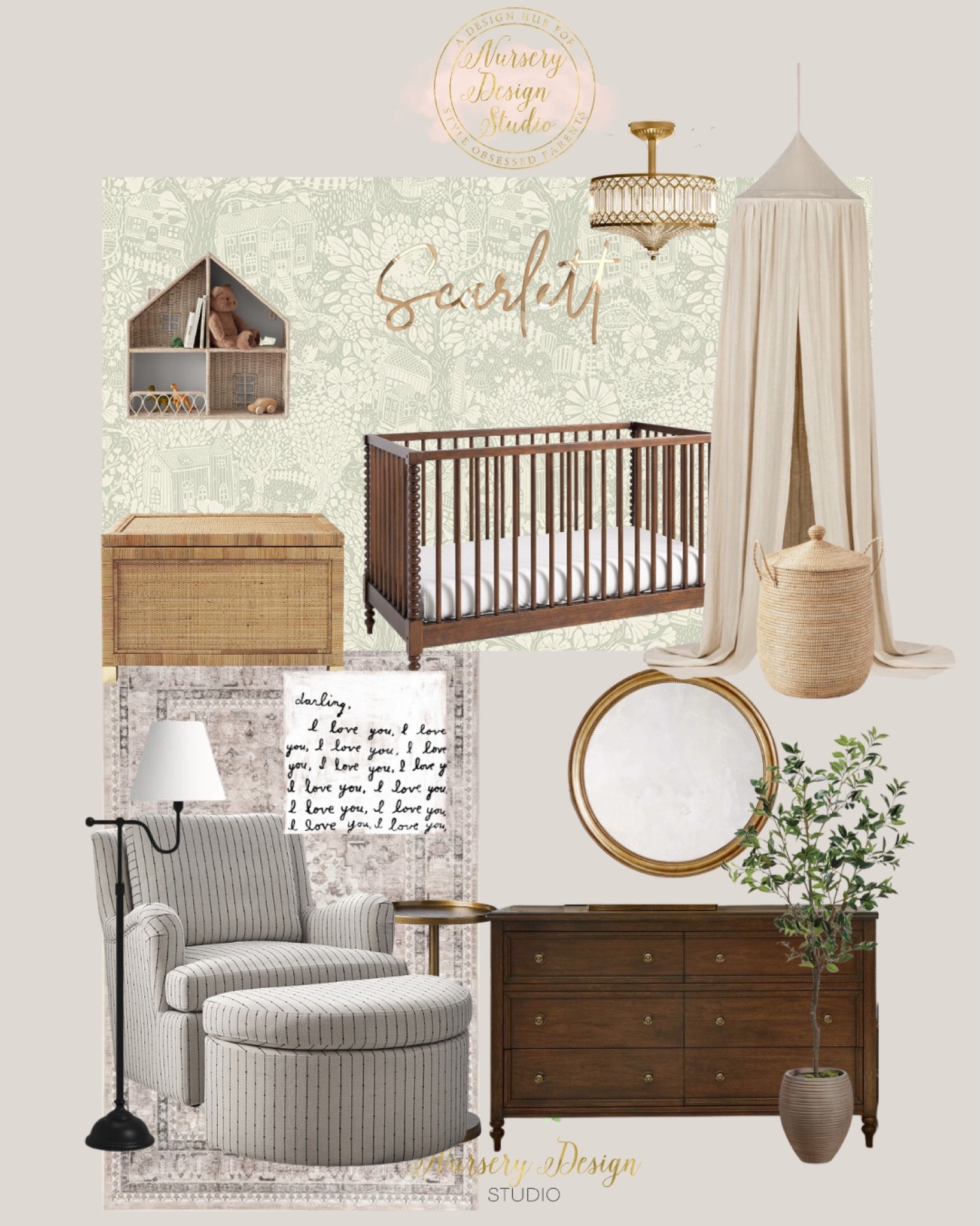 Traditional nursery design, dark wood dresser, nursery canopy, nursery glider

#LTKsalealert #LTKbaby #LTKbump