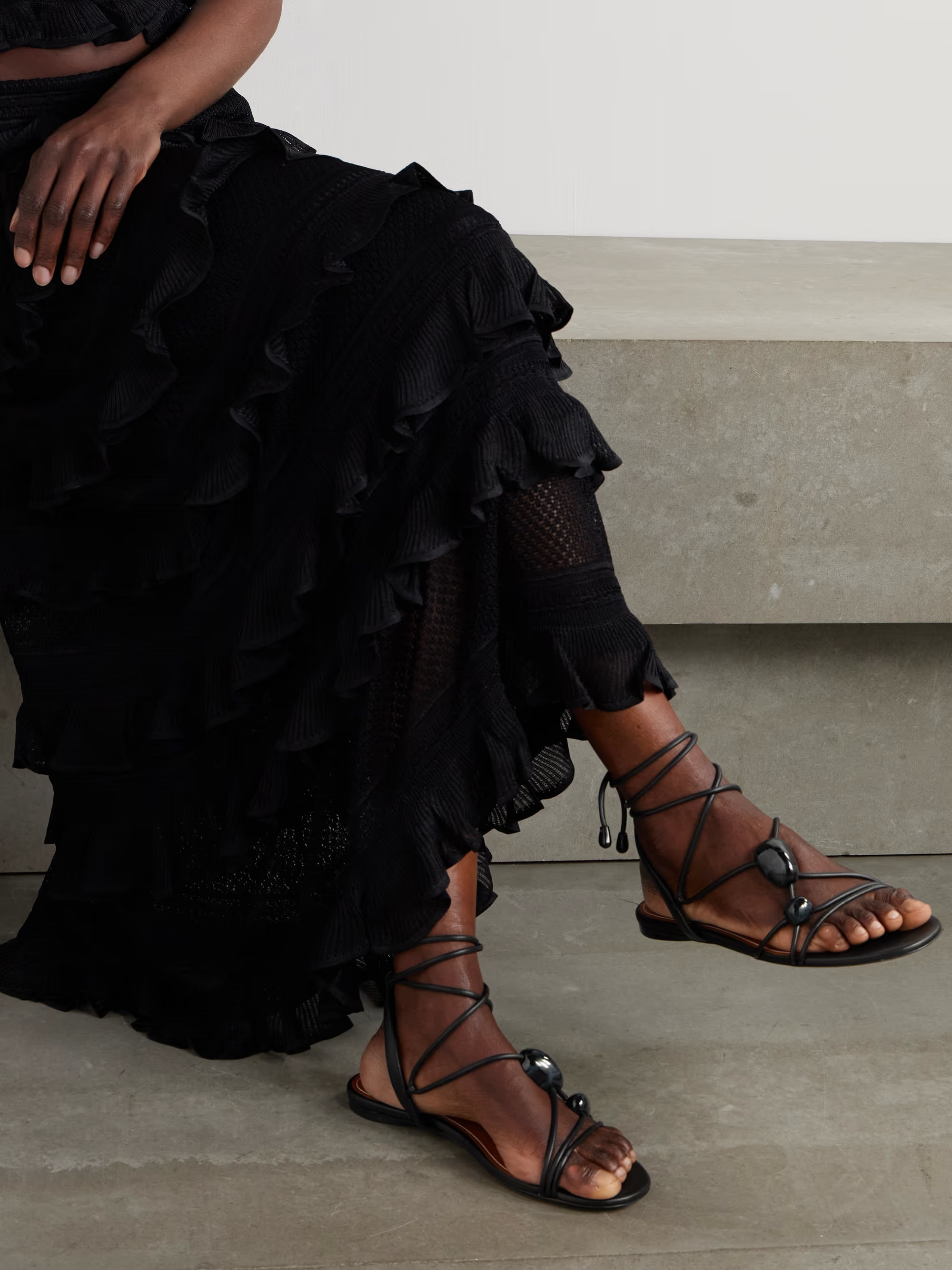 Gleam leather sandals | NET-A-PORTER (US)