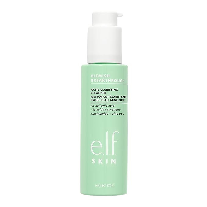 e.l.f. SKIN Blemish Breakthrough Acne Clarifying Cleanser, Facial Cleanser For Fighting Blemishes... | Amazon (US)