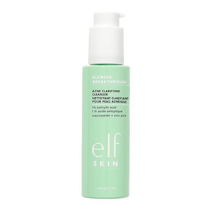 e.l.f. SKIN Blemish Breakthrough Acne Clarifying Cleanser, Facial Cleanser For Fighting Blemishes... | Amazon (US)