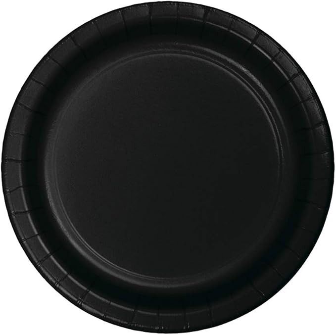 Creative Converting Value Pack Dessert Round Paper Plates, 7", Black Velvet | Amazon (US)