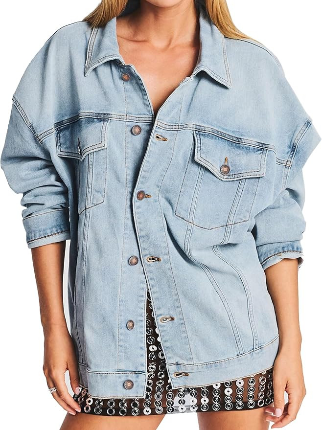 Women's Oversized Denim Jean Jacket Coats | Amazon (US)