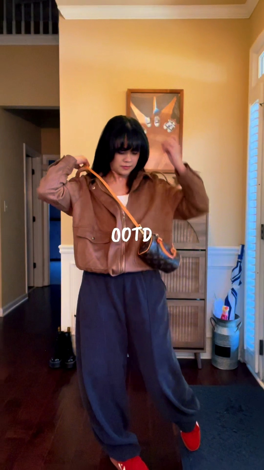 Effortless everyday outfit 🤎
Comfy barrel sweats + built-in bra tank + suede bomber = easy but elevated
Added red sneakers for a pop of color ❤️

• Barrel leg corduroy sweatpants — Cider
• White ribbed tank with built-in bra pads — Shein
• Brown faux suede bomber jacket — Shein
• Red suede sneakers — Reebok
• Mini Nano crossbody bag
• Glasses — Amazon

#LTKPetite #LTKOver40 #LTKootd