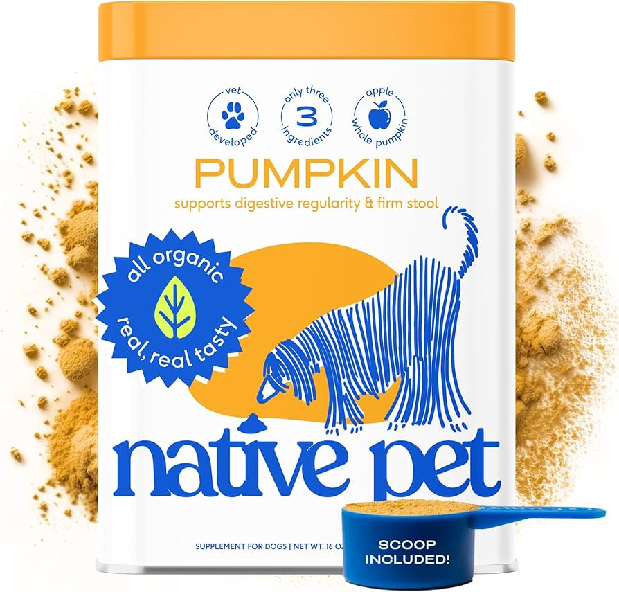 Native Pet Organic Pumpkin for Dogs (16 oz)- All-Natural, Organic Fiber for Dogs - Mix with Water... | Amazon (US)