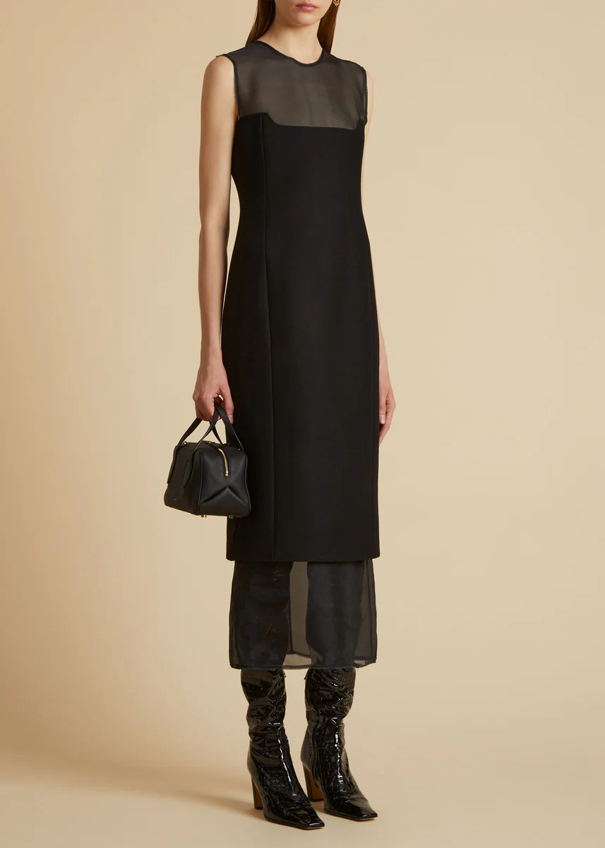 The Dissa Dress in Black Wool | Khaite